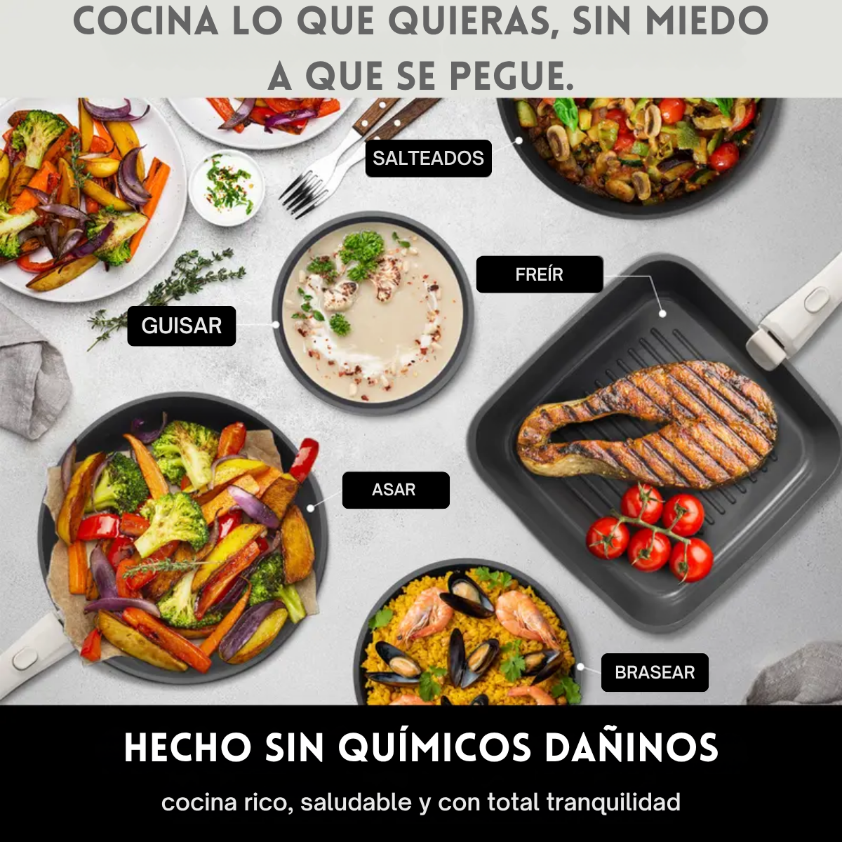 Set Ollas PureCook™ - Set Cerámico 22 pzs