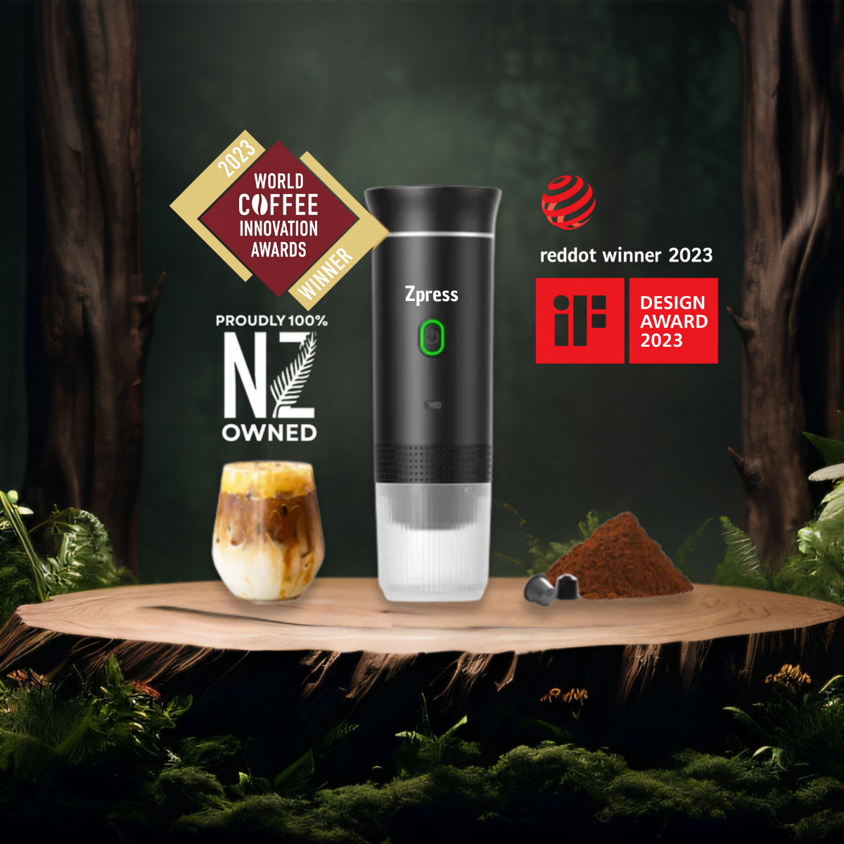Zpress – Cafetera Espresso Portátil Todo-en-Uno